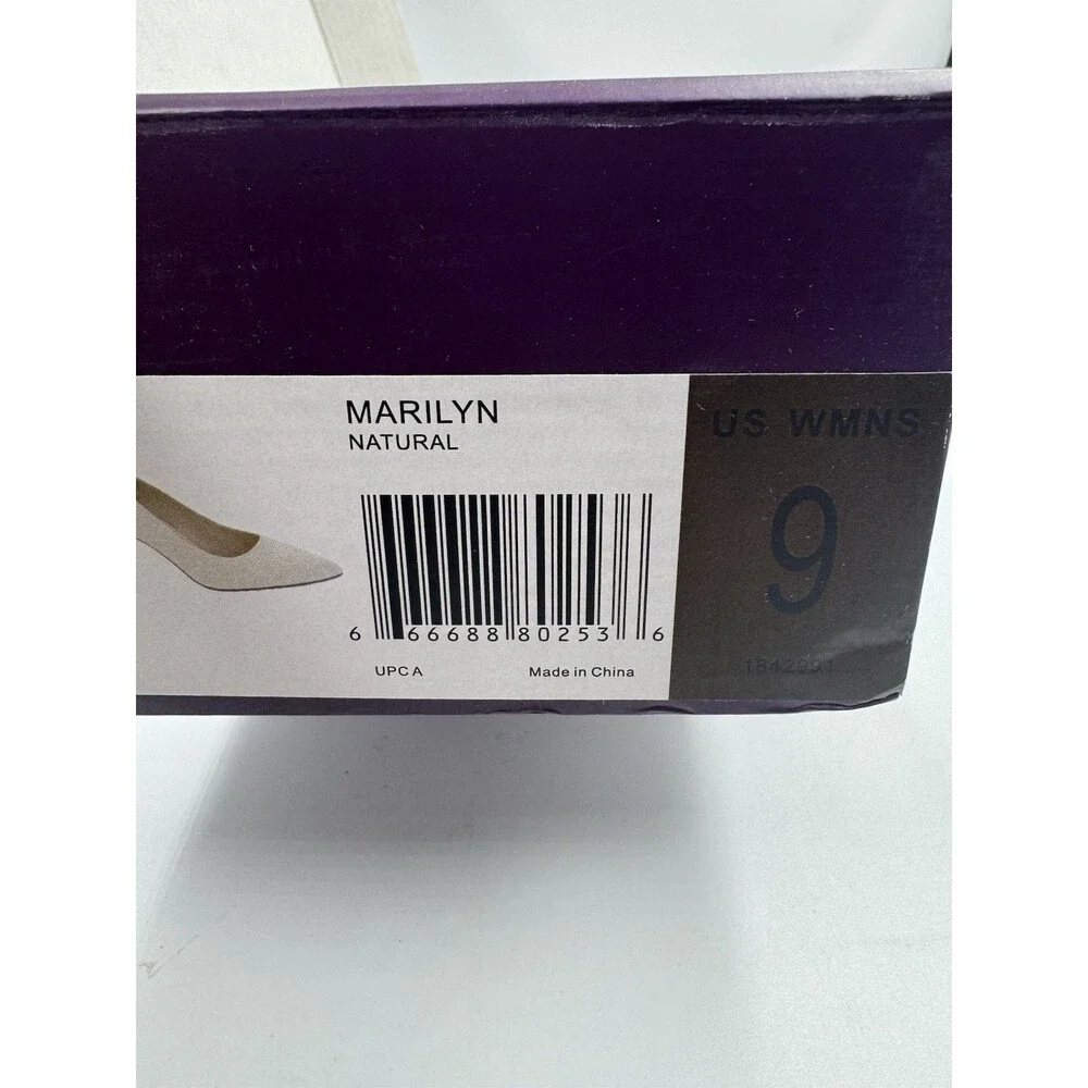 New Gloria Vanderbilt Women's Marilyn Pumps White Closed Toe Heels Sz 9 Shoes